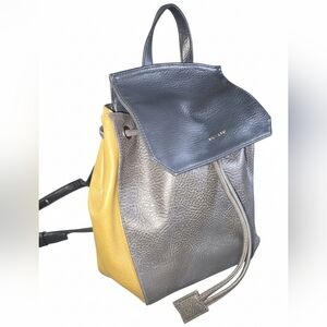 Matt & Nat Backback Purse In Blue, Gray and Yellow